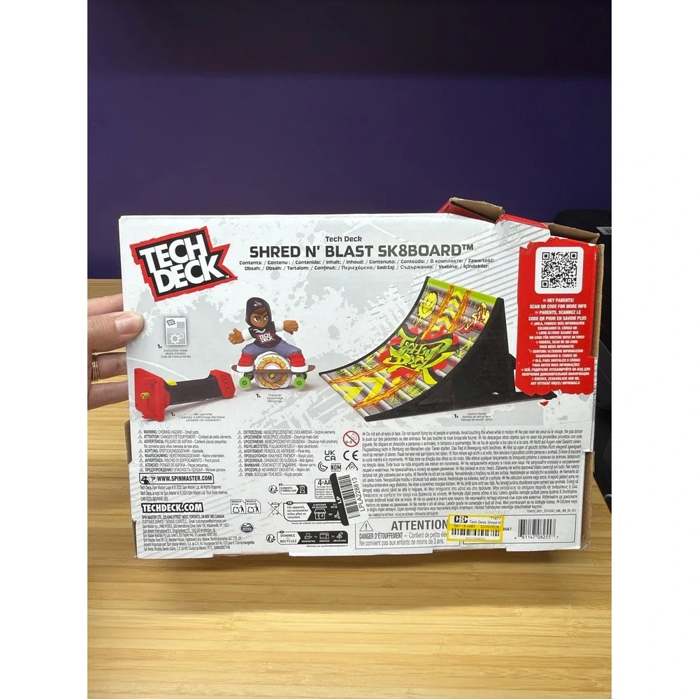 Tech Deck Shred N Blast SK8Board Figure Ramp Launcher Set New Sealed